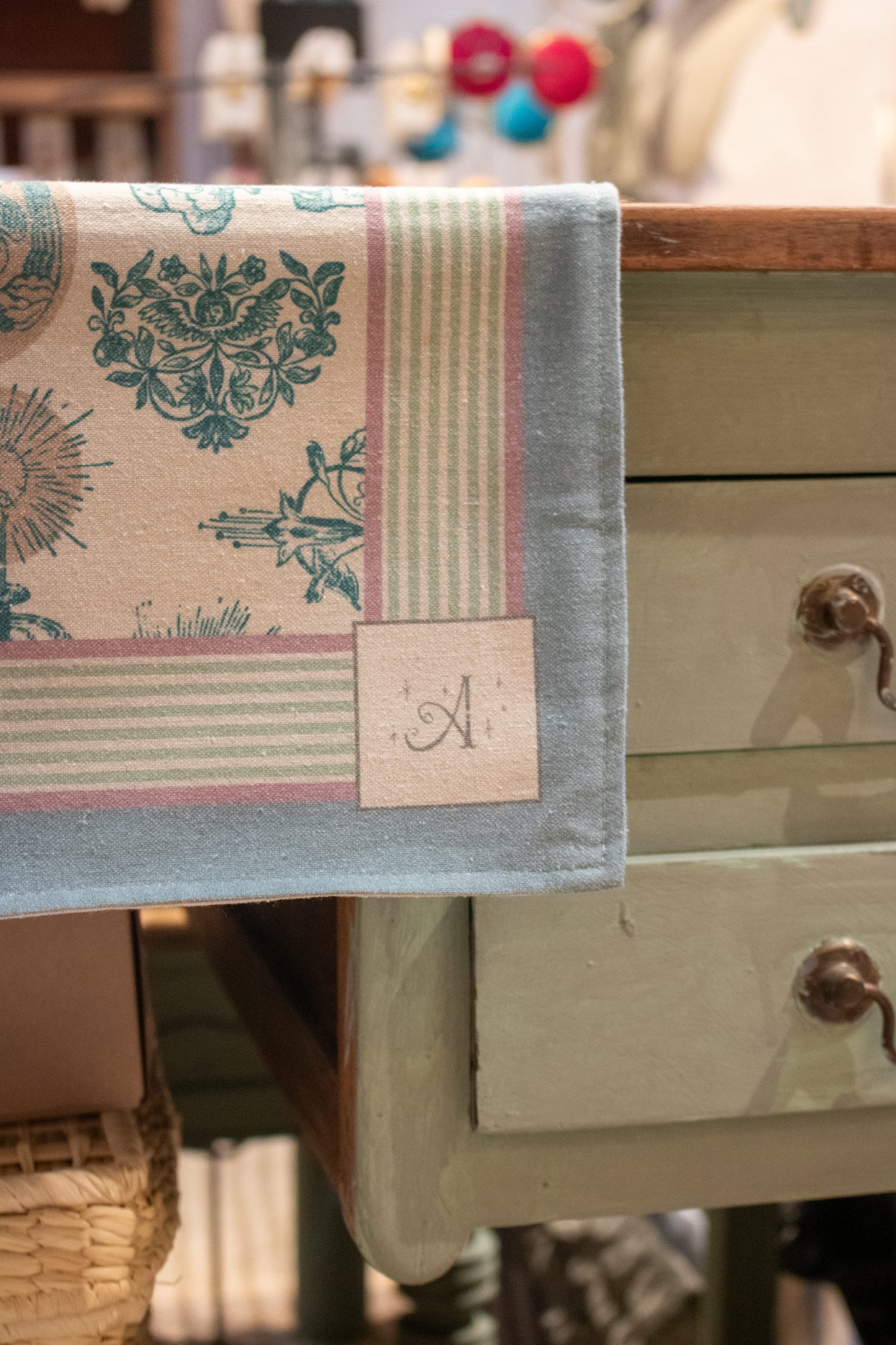 Camino de mesa Exvotos 45x145 cm Verde