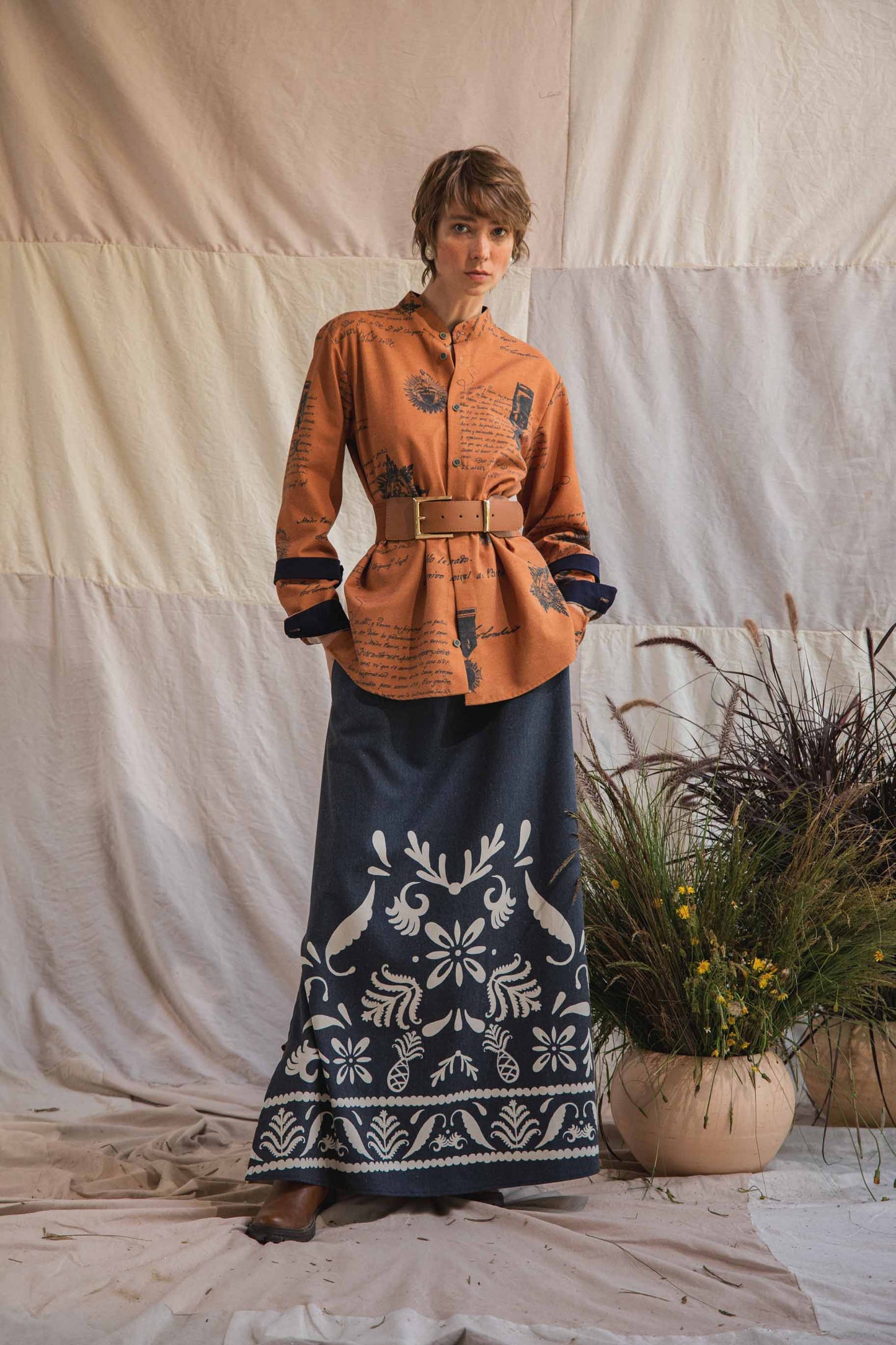 Falda Llorente Azul