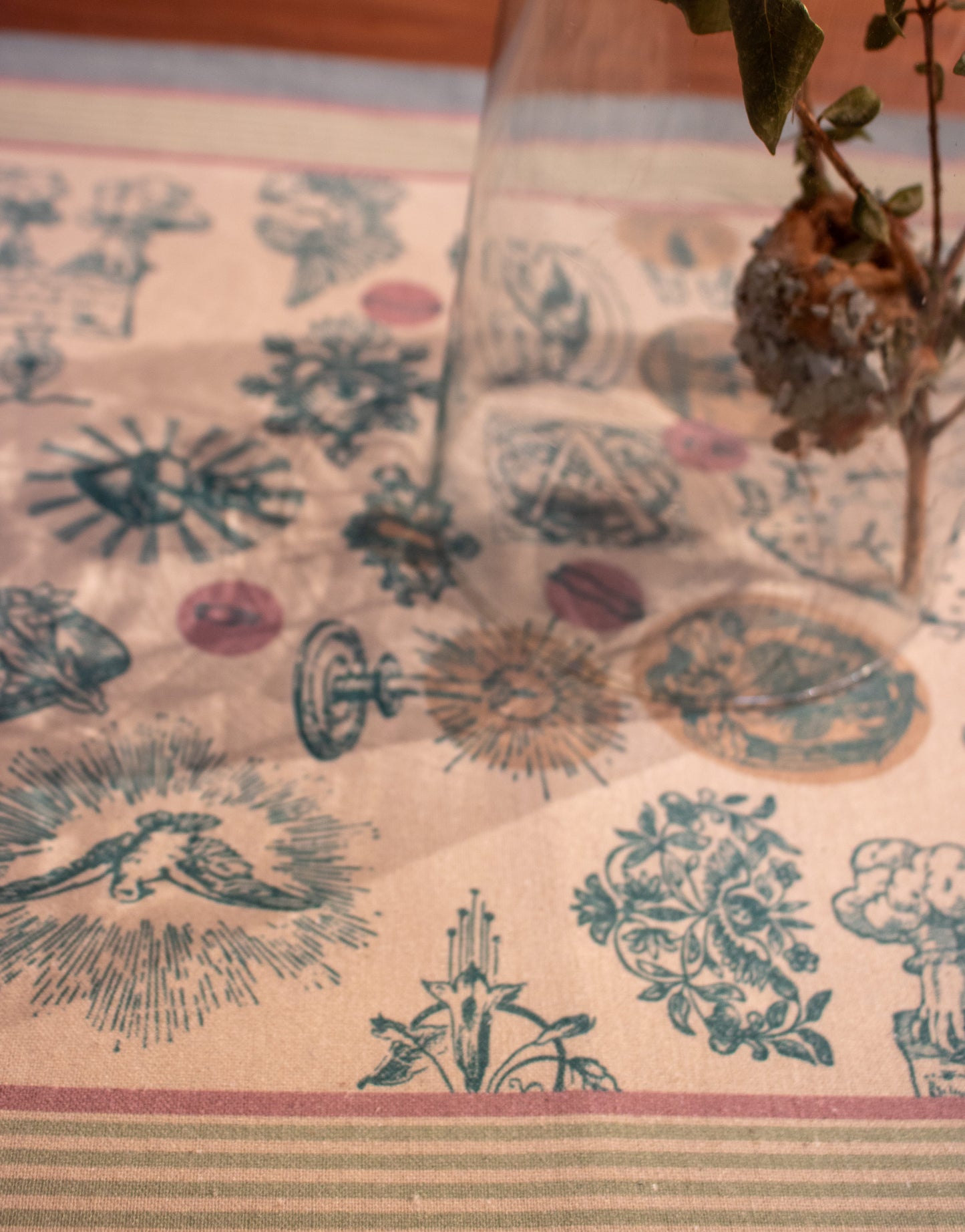 Camino de mesa Exvotos 45x145 cm Verde