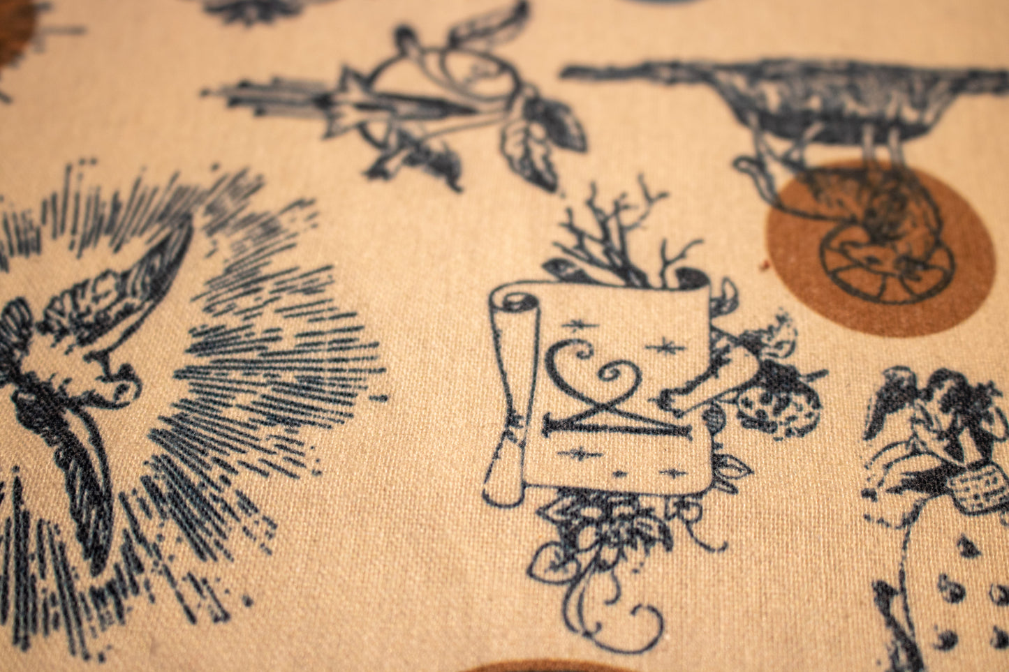 Camino de mesa Exvotos 45x145 cm Azul